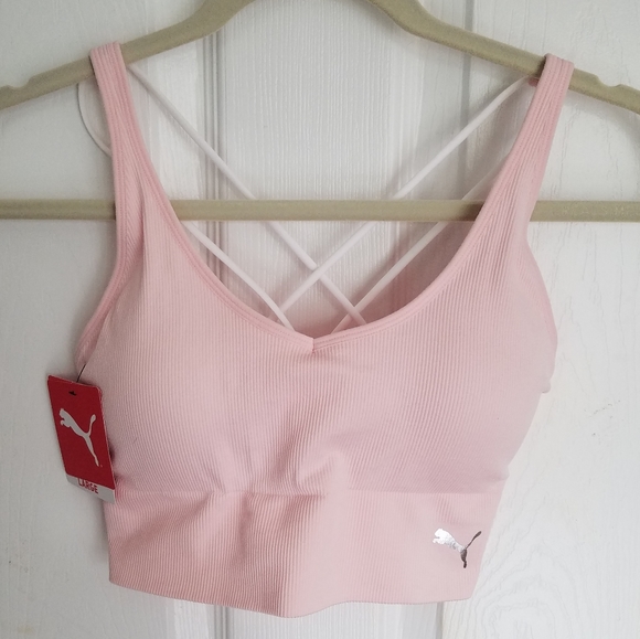 Puma Other - NWT Puma Seamless Sportsbra Low Support  Drycell Pink Size Large